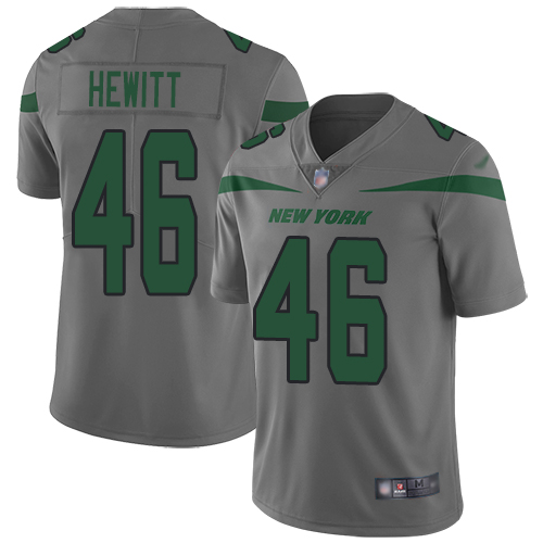 New York Jets Limited Gray Men Neville Hewitt Jersey NFL Football #46 Inverted Legend